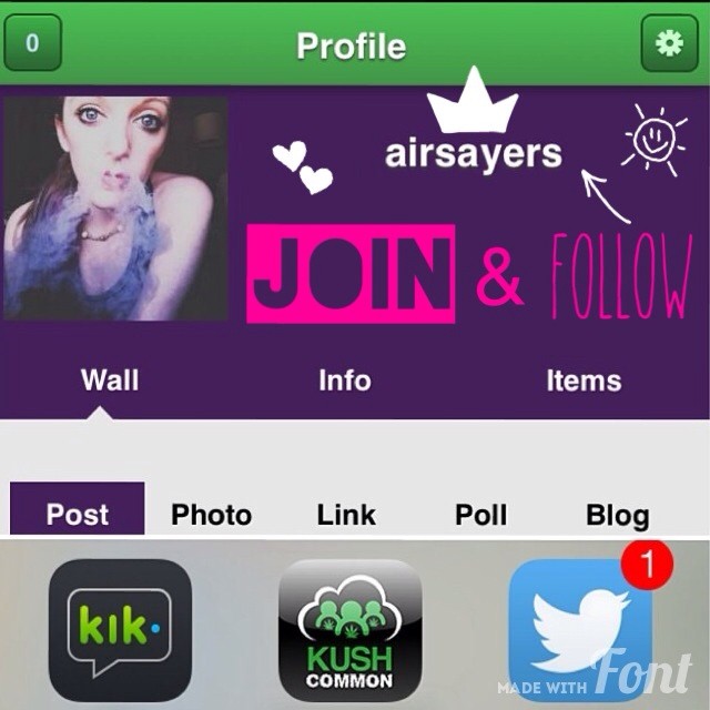 Follow Featured Model @airsayers on KUSHCommon.com! The @marijuanamodels social network!