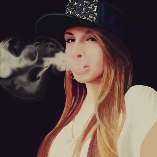 Digital painting of @brittananany done by @miss_madison_11 for the