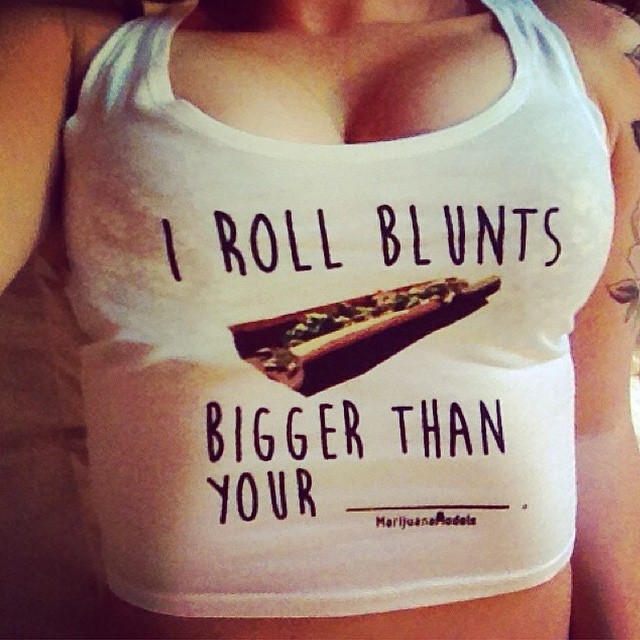 Ft Model @michellecgibney in her new Blunts Crop  NEW Fall designs have been added to our shop! Check em out! Link in bio ️