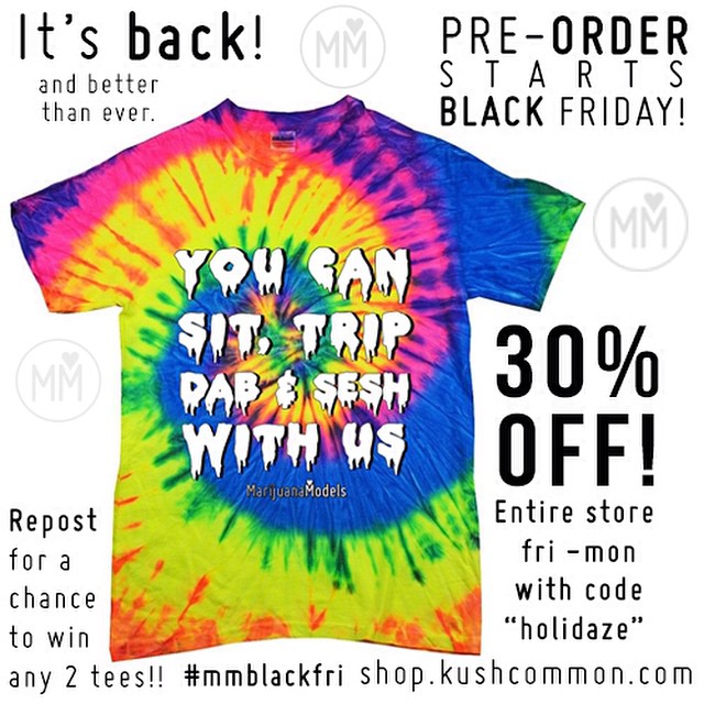 AFTER LONG LAST IT'S BACK!!!
️Repost this image and tag for a chance to WIN ANY TWO TEES from our shop!
️️️️️️️️️️️
Our new You Can tees will drop on the site this Black Friday for 30% OFF the normal price!!!! Use code "HOLIDAZE" at checkout for 30% off our ENTIRE STORE fri-mon!
️️️️️️️️️️️
.::SHOP.KUSHCOMMON.COM::.