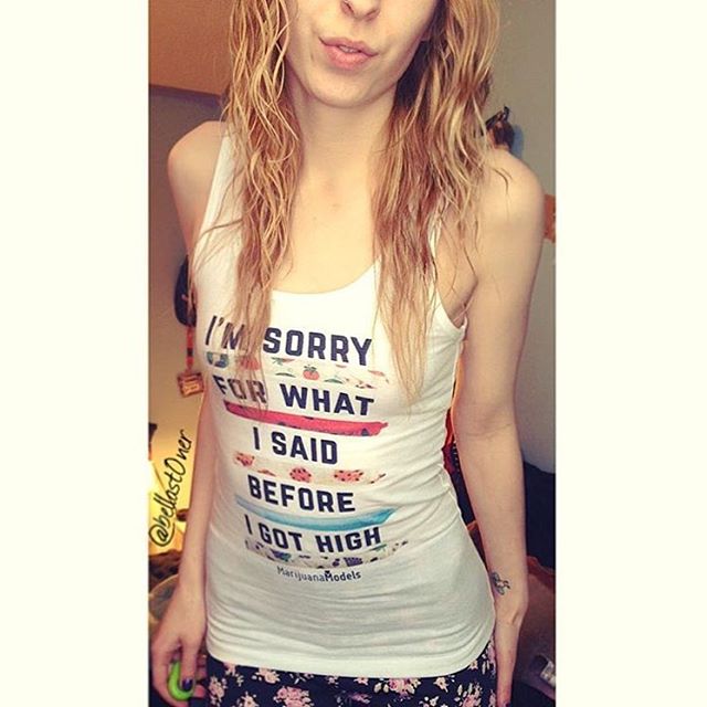 Have a case of the grumps? Try cannabis @bellast0ner wearing her tank she won from our holidaze contest️
Available in our shop in men's/unisex and women's sizes & in several different styles!📬Link in bio